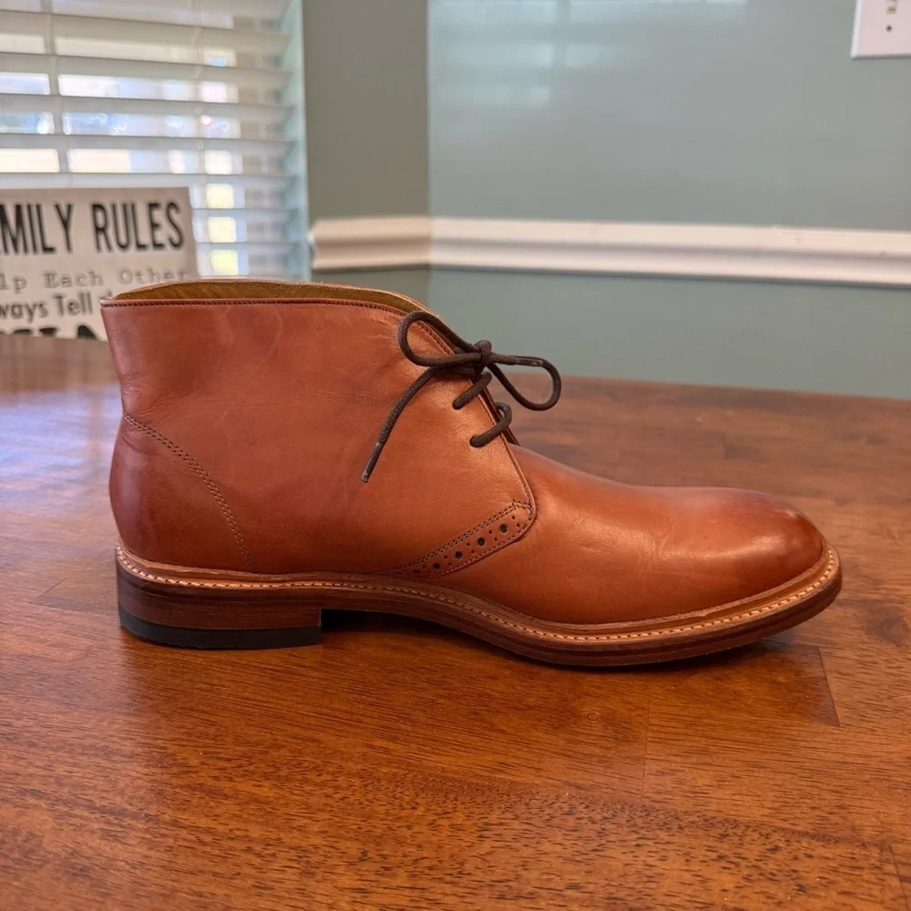 Stacy Adams Maxwell Tan Leather Chukka Boots size 10.5 brown